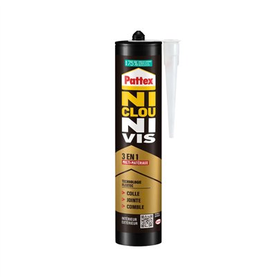 PATTEX - Mastic-Colle Ni Clou Ni Vis 3en1 389 g