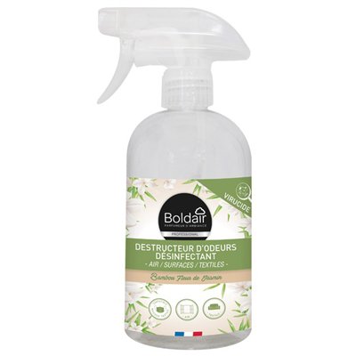 BOLDAIR - Boldair destructeur odeurs desinfectant bambou jasmin 500ml