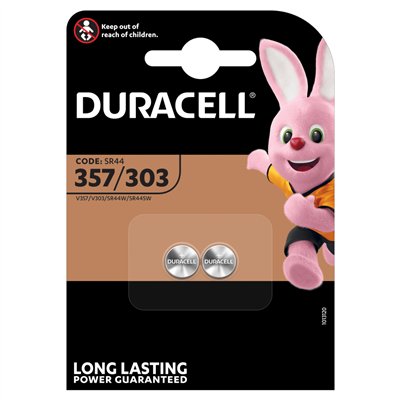 DURACELL - Piles Bouton 357/303 1.55V Lot de 2
