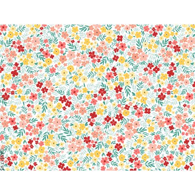 ACCESS DECO - Toile Cirée Déco Liberty Blanc 140 cm x 20 m