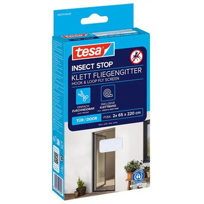 TESA - Moustiquaire de Porte à Velcro Insect Stop 2.20 m x 0.65 m x2
