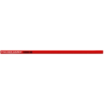 FISCHER DAREX - Crayon de Charpentier Rouge en Bois à Mine HB