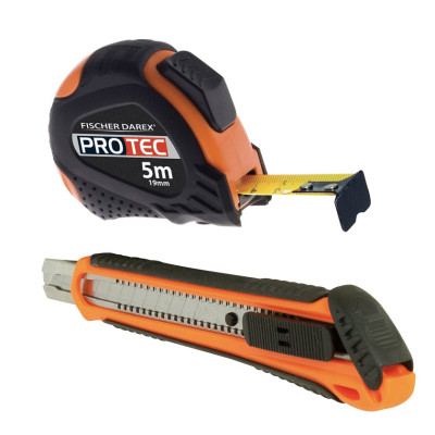 FISCHER DAREX - Kit mesure 5m et cutter 18mm cross marketing
