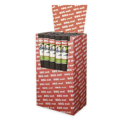 Tapis ignifugé pour barbecue 100x120cm anthracite, box de 24 tapis