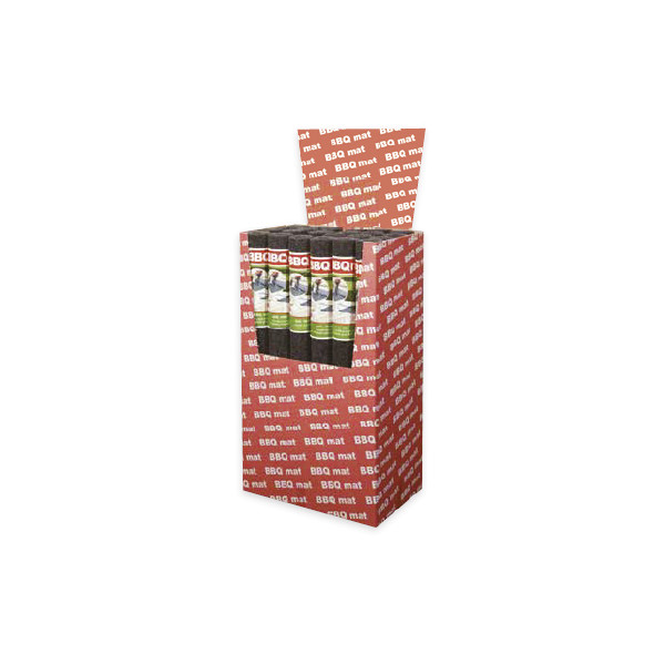 Tapis ignifugé pour barbecue 100x120cm anthracite, box de 24 tapis