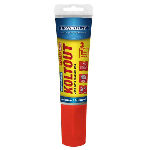 KOLTOUT - Colle de Fixation Express Blanche Tube Souple 125ml