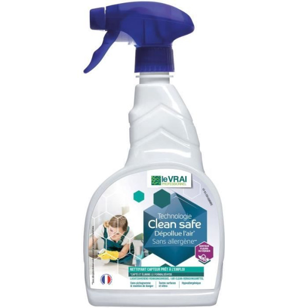 LE VRAI - Nettoyant Vitres & Surfaces Clean Safe Vaporisateur 750ml