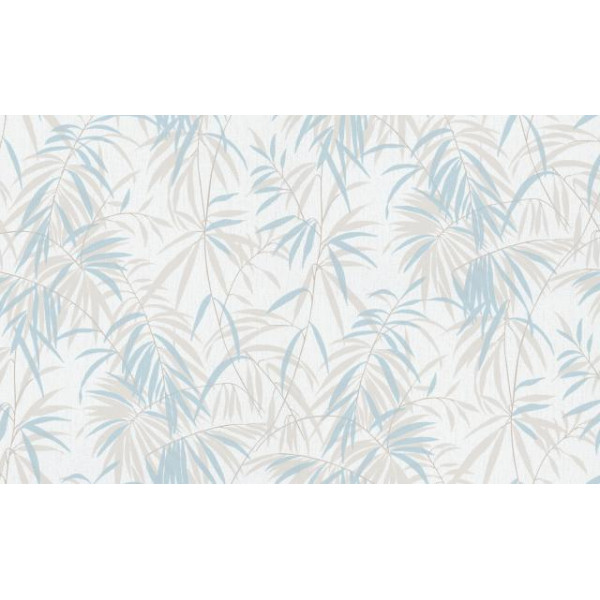 DECORAMA - 10067-18 - Papier Peint Intissé Feuillage Bleu Beige