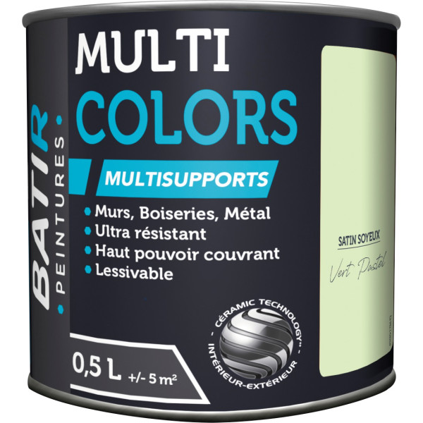BATIR - BATIR Multicolors Peinture Multisupports Satin Soyeux 0.5L