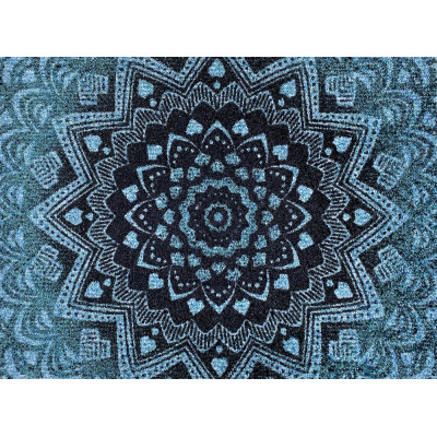 Tapis Création Mandala Wood Turquoise 50x70cm