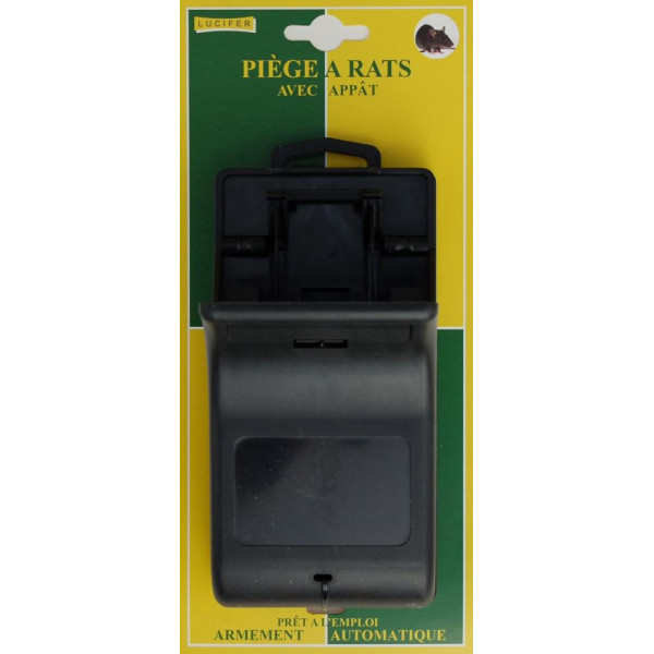 LUCIFER - Piège à Rat Plastique Pré-Appaté sur Carte