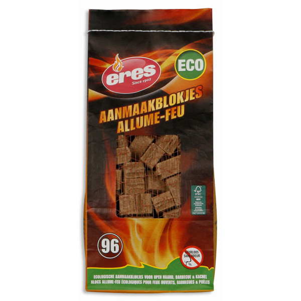 ERES - Allume Feu Eco Sachet de 96 Cubes