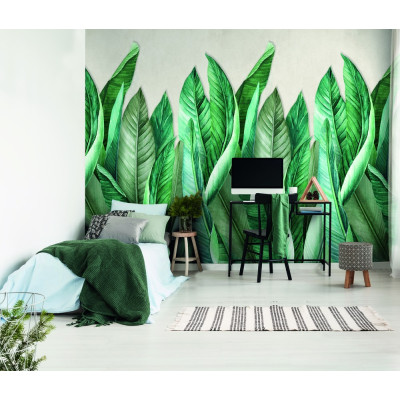 A39501 Panoramique Bananiers Verts 3 lès 159x280cm