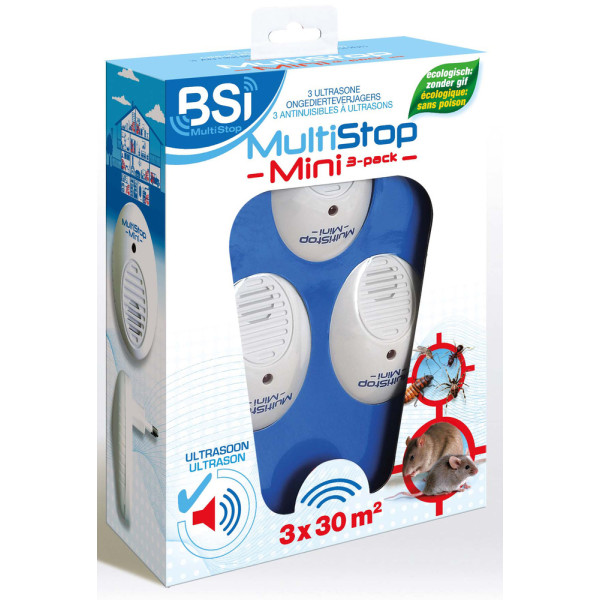 MULTI STOP - Appareil Répulsif Anti-Nuisible MultiStop Mini Lot de 3
