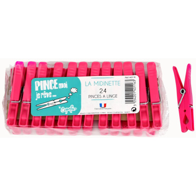 Pince à Linges ''La Midinette'' Lot de 24