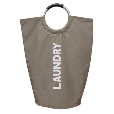 Panier à Linge Souple en Tissu Taupe