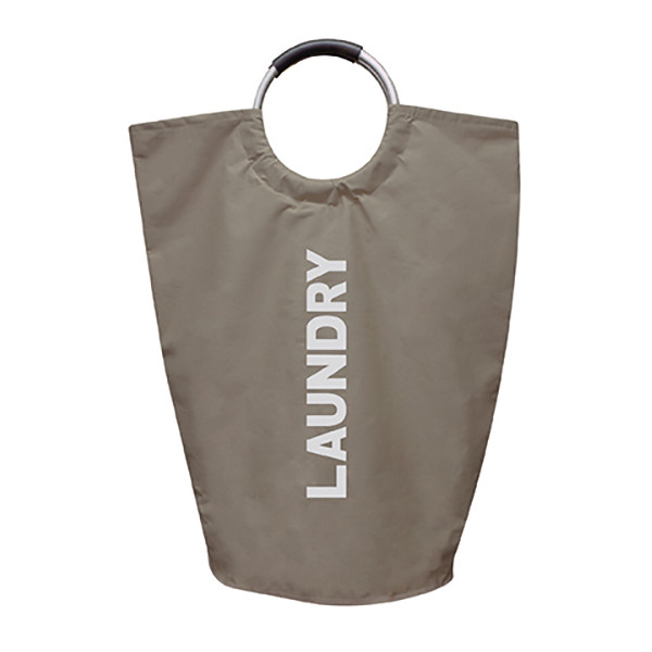 M S V - Panier à Linge Souple en Tissu Taupe