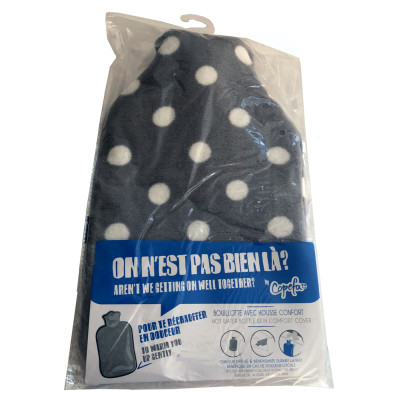 Bouillotte Housse Confort à Pois 1.6L
