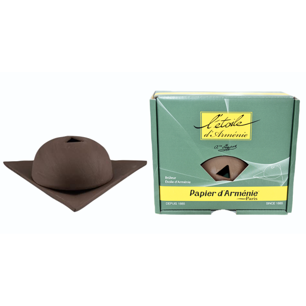 PAPIER D'ARMENIE - Brûleur l'Etoile d'Arménie Taupe en Boite