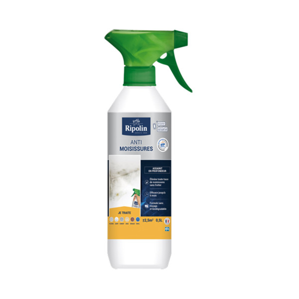 RIPOLIN - Traitement Anti-Moisissures Vaporisateur 0.5L