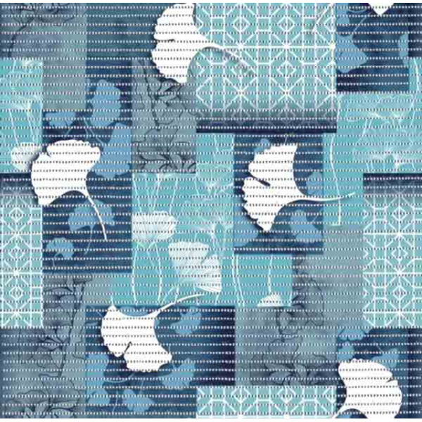 ACCESS DECO - Mousse Flexy Imprimé Ginko Bleu 65cmx15m