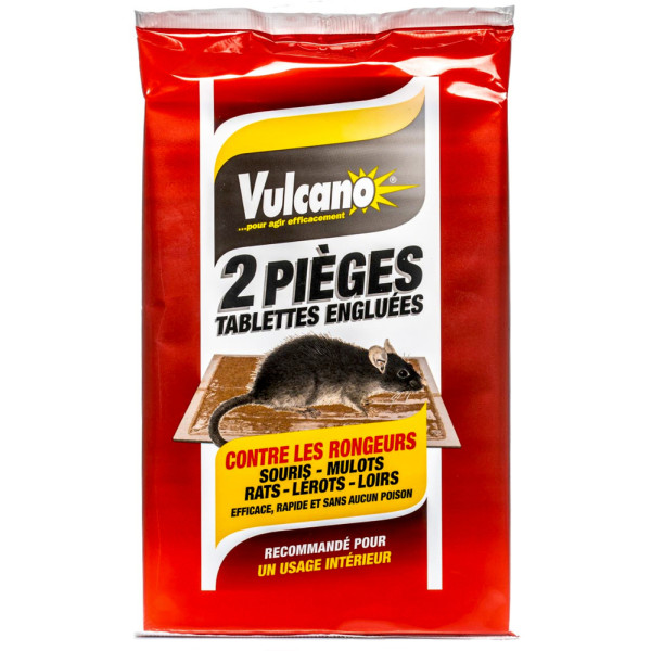 VULCANO - Pièges Englués Rats et Souris Lot de 2