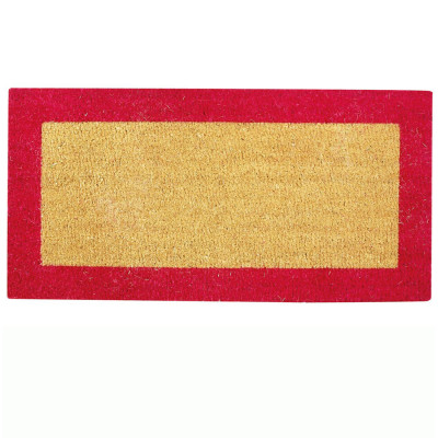Tapis Coco 23mm Ecru/Rouge