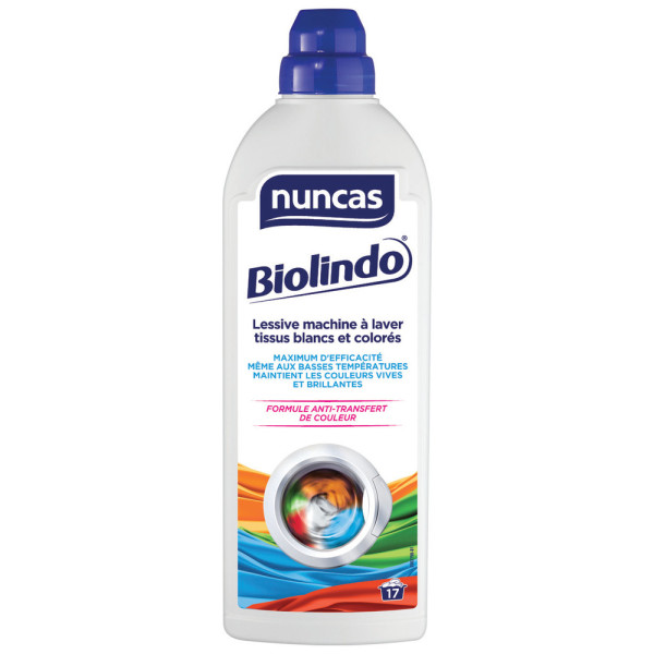 NUNCAS - Lessive Soin Tissus Blancs et Colorés 1L Biolindo