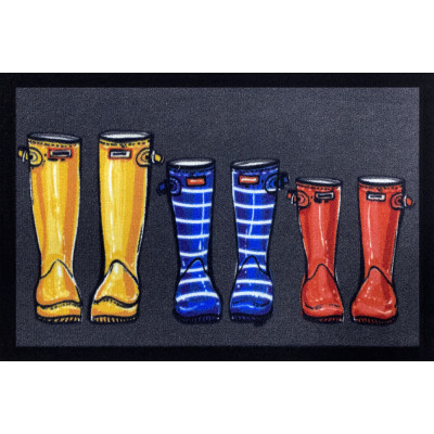 Tapis Entry Family Boots Anthracite 40x60cm