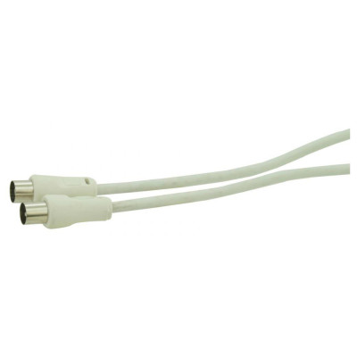 Cordon Coaxial Mâle/femelle 100HZ Blanc