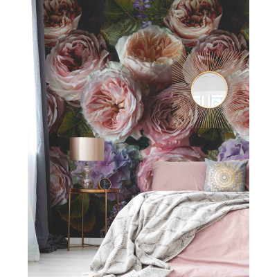 A52101 Panoramique Romantic Flowers 3 lès 159x280cm