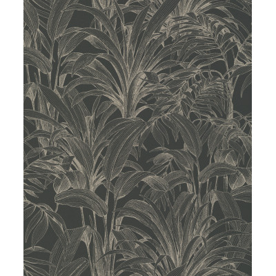 A51403 Vinyl sur Intissé Motif Aliare Noir/Or