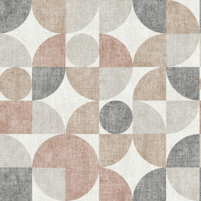 M62108 Vinyle Grainé sur Intissé Géo Rond Ocre