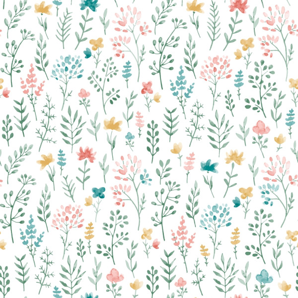 DECORAMA - M62004 - Papier Peint Intissé Papetier Fleurettes Vert