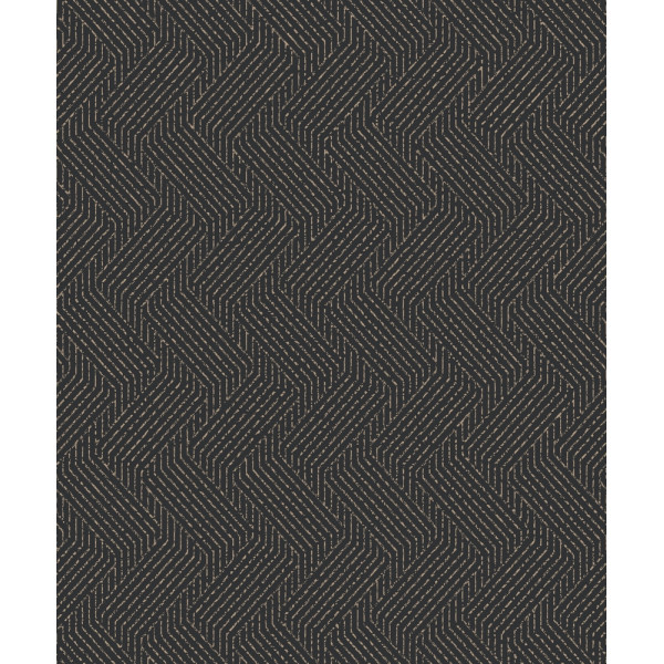 DECORAMA - M59429 Papier Peint Expansé sur Intissé Géo Zigzag Anthracite