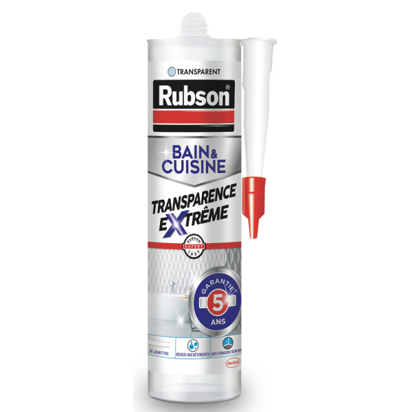 RUBSON - Mastic Bain & Cuisine Transparence Extrême 280ml