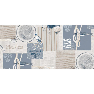 Toile Cirée Déco Bleu Azur 140cmx20ml