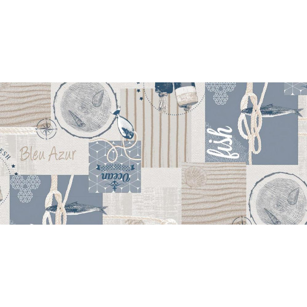 ACCESS DECO - Toile Cirée Déco Bleu Azur 140cmx20m