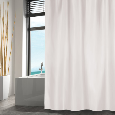 Rideau de Douche Polyester 120x200cm Blanc